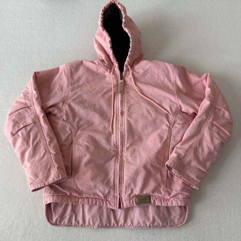 C.E. Schmidt Canvas Work Jacket Womens Small Pink Utility Carhart Like